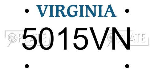 5015VN Virginia License Plate