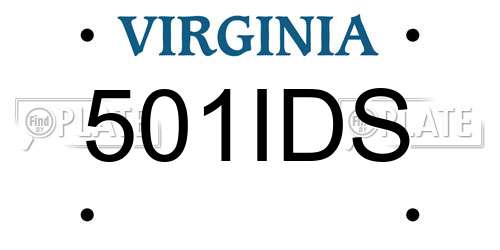 501IDS Virginia License Plate