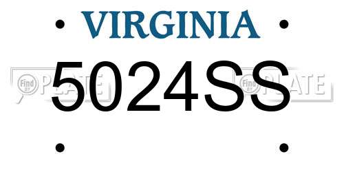 5024SS Virginia License Plate