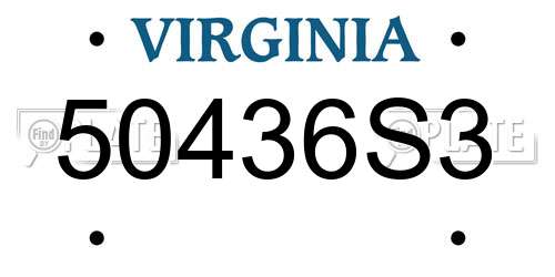 50436S3 Virginia License Plate