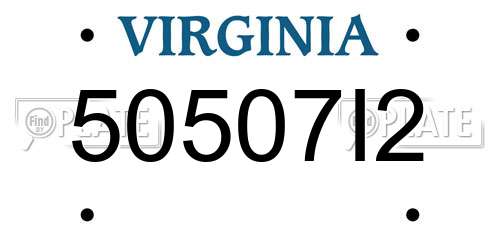 50507I2 Virginia License Plate