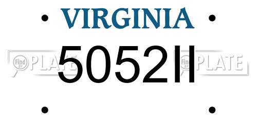 5052II Virginia License Plate