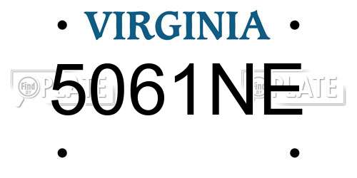 5061NE Virginia License Plate