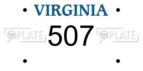 507 Virginia License Plate