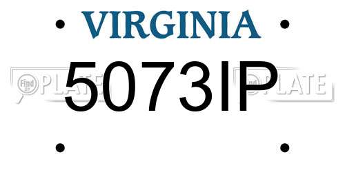 5073IP Virginia License Plate