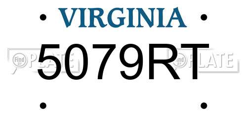 5079RT Virginia License Plate