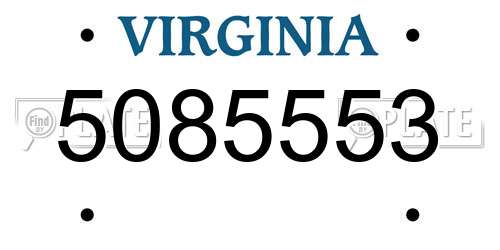 5085553 Virginia License Plate