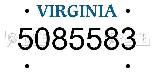 5085583 Virginia License Plate
