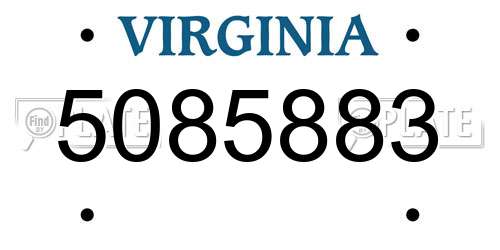 5085883 Virginia License Plate
