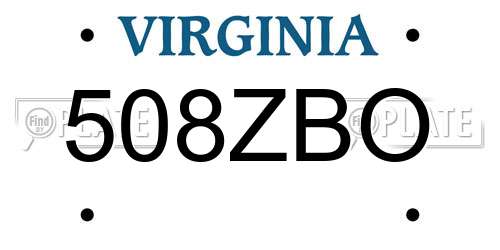 508ZBO Virginia License Plate