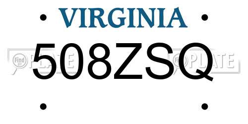 508ZSQ Virginia License Plate