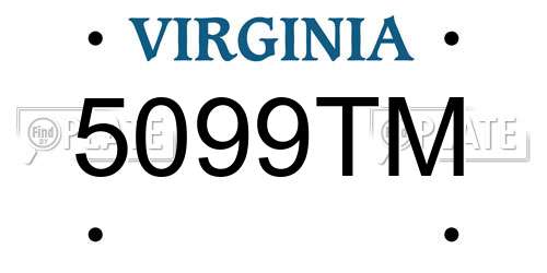 5099TM Virginia License Plate