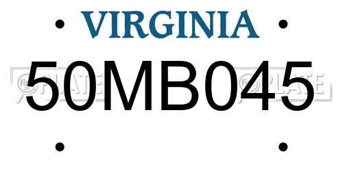 50MB045 Virginia License Plate
