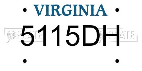 5115DH Virginia License Plate