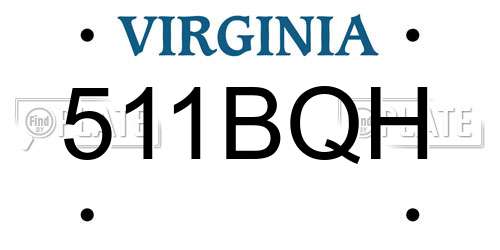 511BQH Virginia License Plate