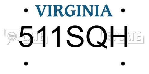 511SQH Virginia License Plate