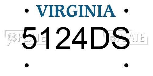 5124DS Virginia License Plate
