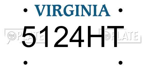 5124HT Virginia License Plate