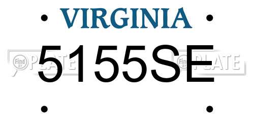 5155SE Virginia License Plate
