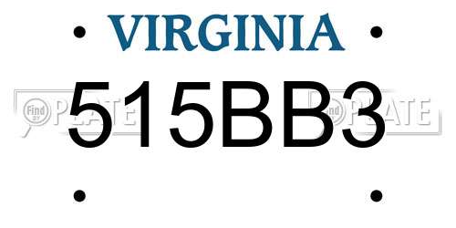 515BB3 Virginia License Plate