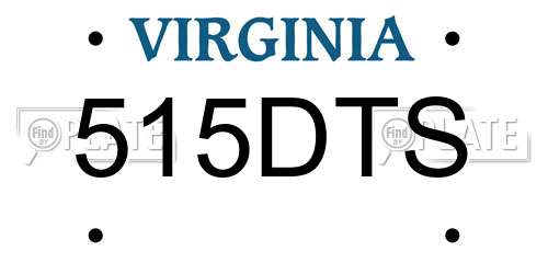 515DTS Virginia License Plate