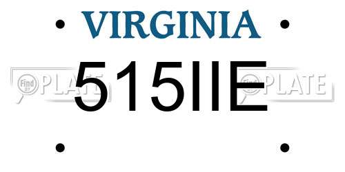 515IIE Virginia License Plate