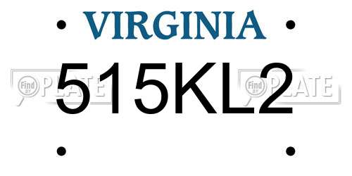 515KL2 Virginia License Plate