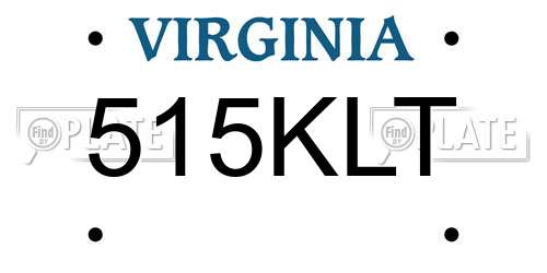 515KLT Virginia License Plate