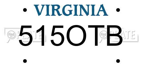 515OTB Virginia License Plate