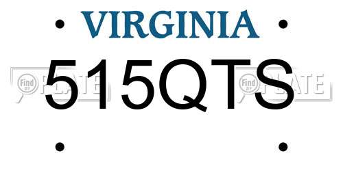 515QTS Virginia License Plate