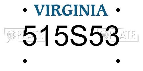 515S53 Virginia License Plate