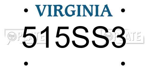 515SS3 Virginia License Plate