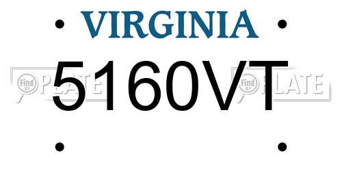 5160VT Virginia License Plate