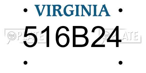 516B24 Virginia License Plate
