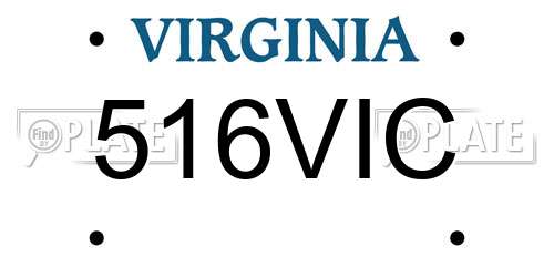 516VIC Virginia License Plate