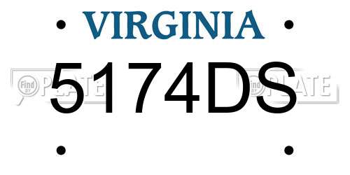 5174DS Virginia License Plate
