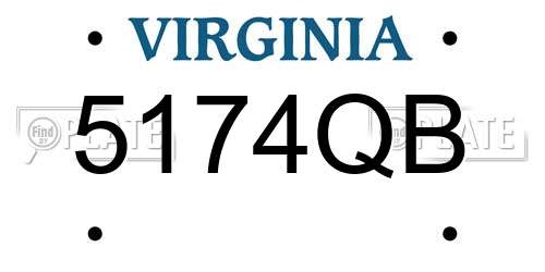 5174QB Virginia License Plate