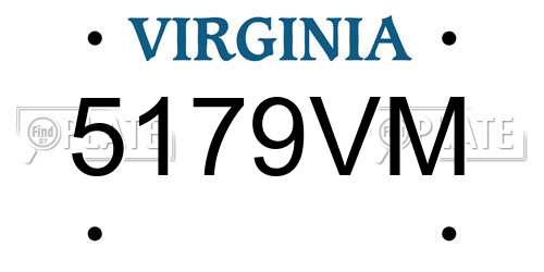 5179VM Virginia License Plate
