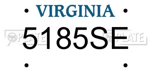 5185SE Virginia License Plate