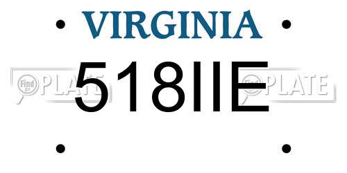 518IIE Virginia License Plate