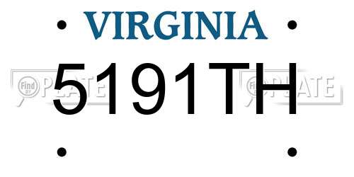 5191TH Virginia License Plate