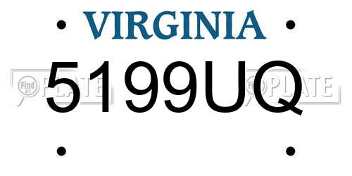5199UQ Virginia License Plate