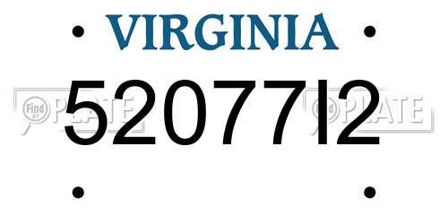 52077I2 Virginia License Plate