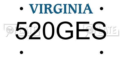 520GES Virginia License Plate