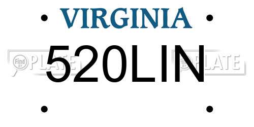520LIN Virginia License Plate