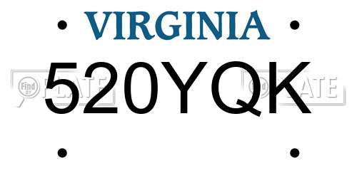 520YQK Virginia License Plate
