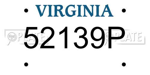 52139P Virginia License Plate
