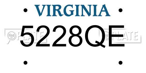 5228QE Virginia License Plate