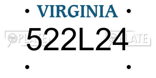 522L24 Virginia License Plate