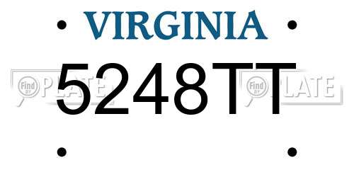 5248TT Virginia License Plate